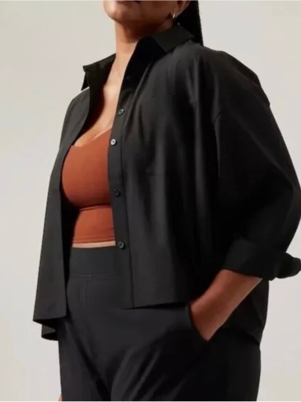 Athleta Cropped Stretch Tech Top